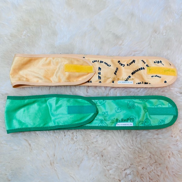 Set of 2: The Creme Shop x Sanrio Adjustable Spa Headbands Keroppi & Gudetama - Picture 3 of 6
